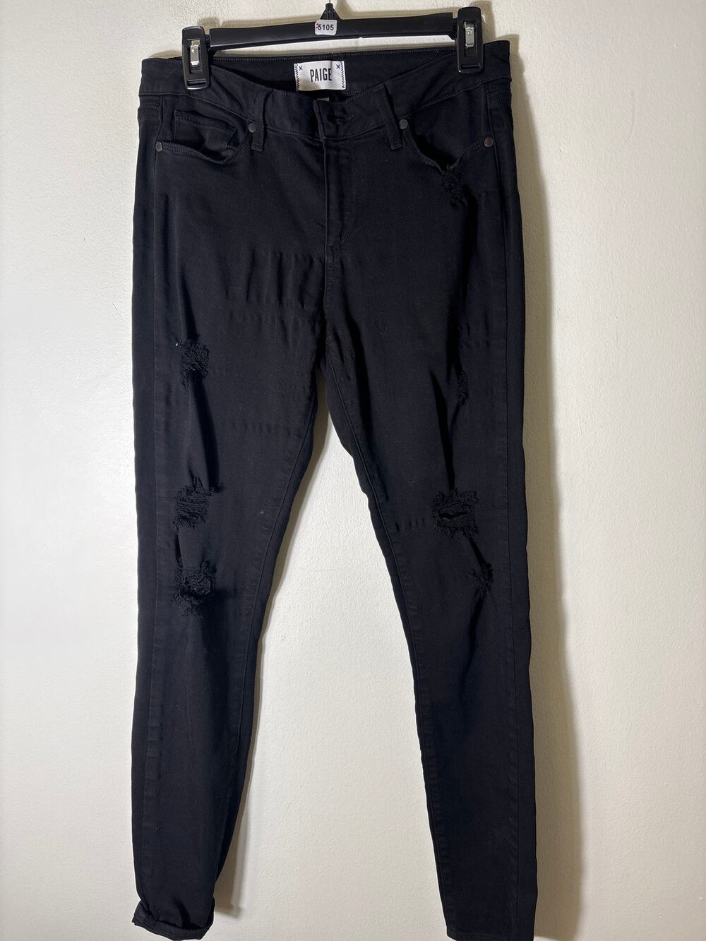 Paige Verdugo Ultra Skinny Black Denim Sz 30